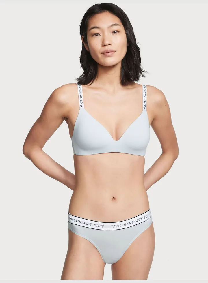 Logo Cotton Thong Panty