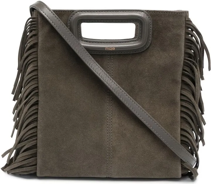 M suede tote bag