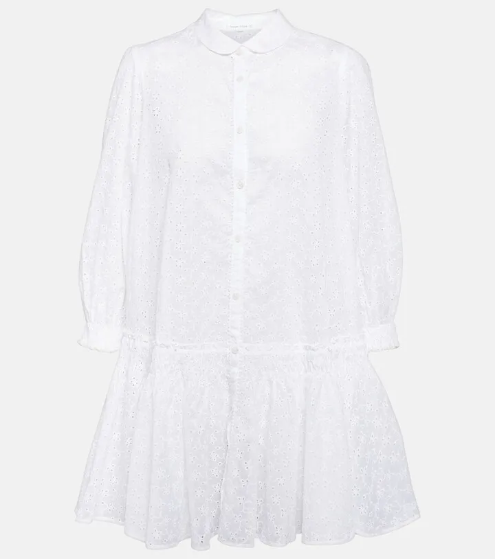 Tesorino embroidered cotton shirt dress