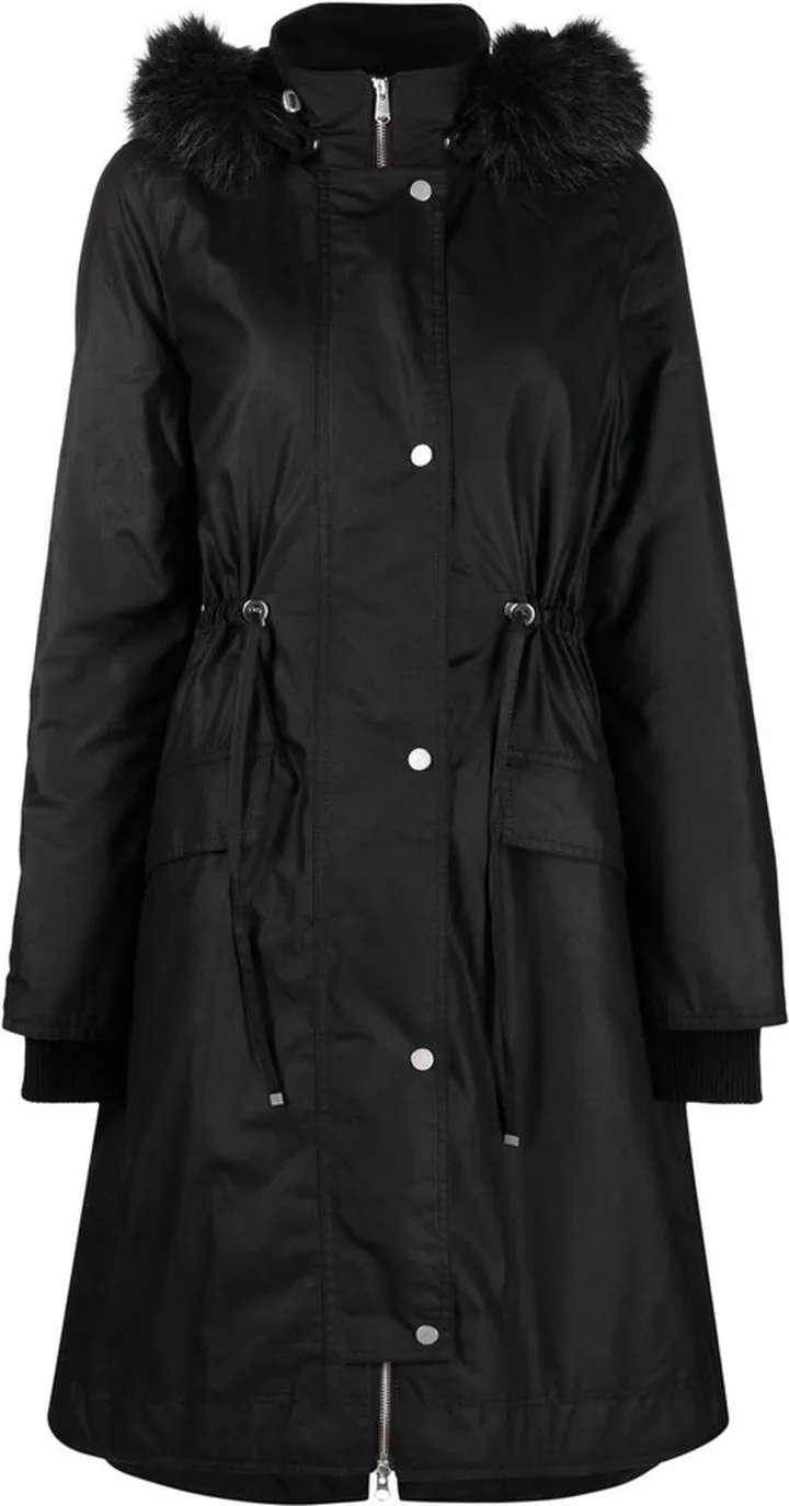 Zip-Fastening Hooded Coat