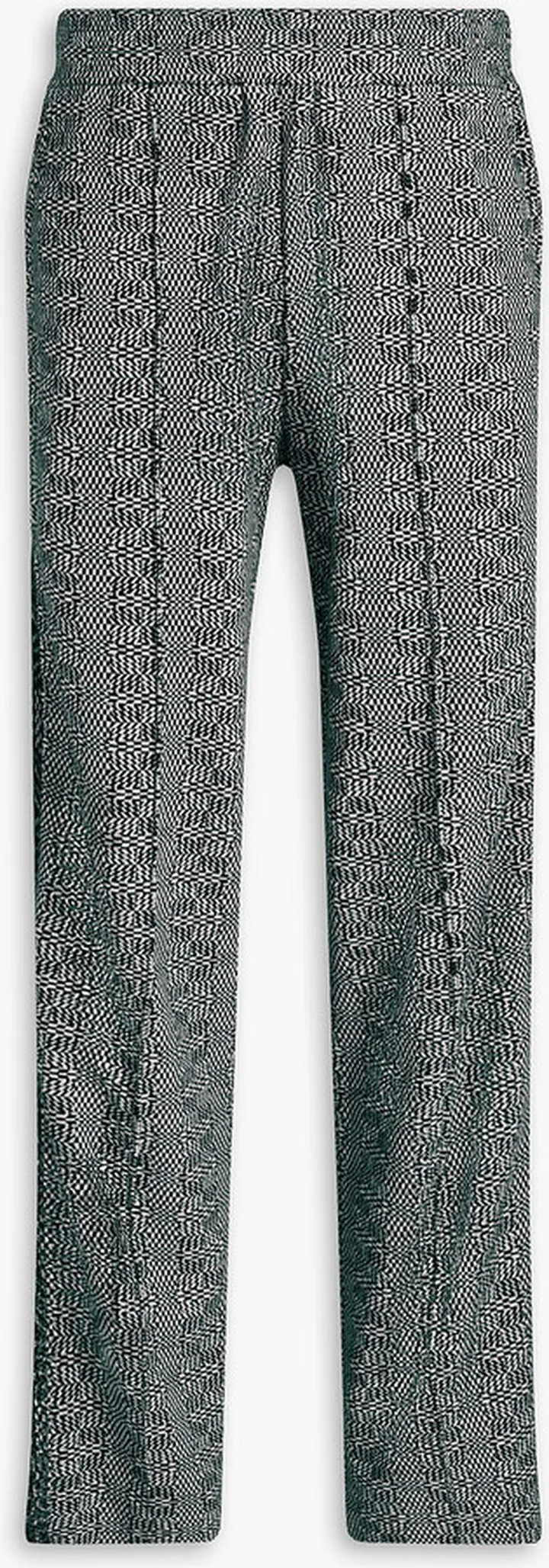 Jacquard-knit track pants