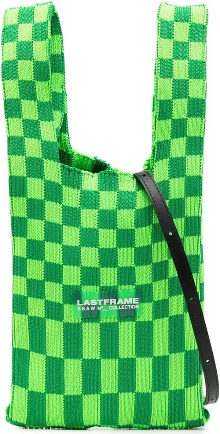 Ichimatsu check-pattern tote bag
