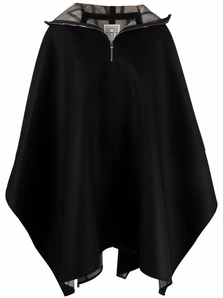 Monogram-Print Hooded Cape