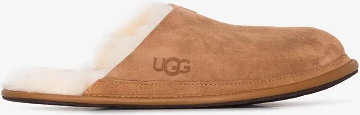 Brown Hyde Suede Slippers