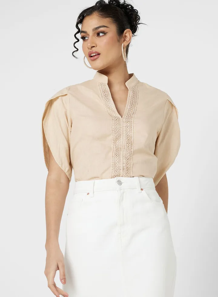 Ruffle Sleeve Detail Blouse