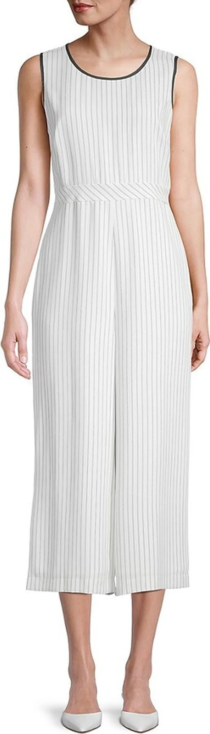 Striped Cropped Jumpsuit