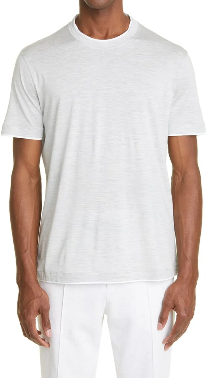 Men's Slim Fit Silk & Cotton T-Shirt
