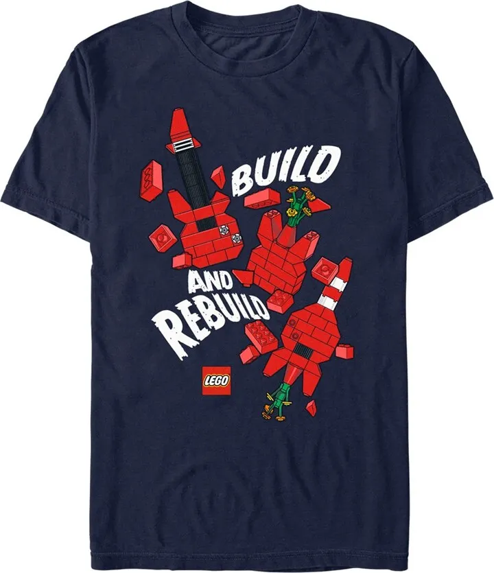 Men's LEGO® Build and Rebuild T-Shirt - Navy Blue - 2X Large