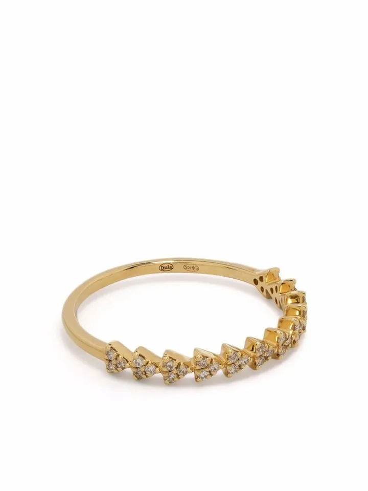 18kt yellow gold Accumulation diamond ring