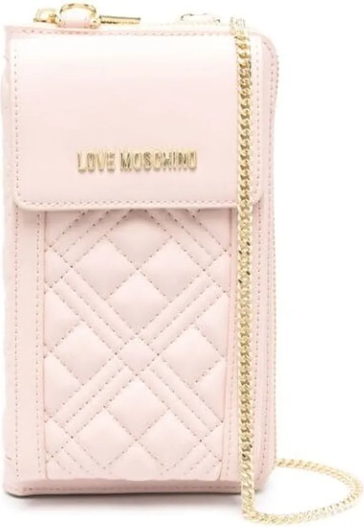 Logo-Lettering Quilted Crossbody Bag