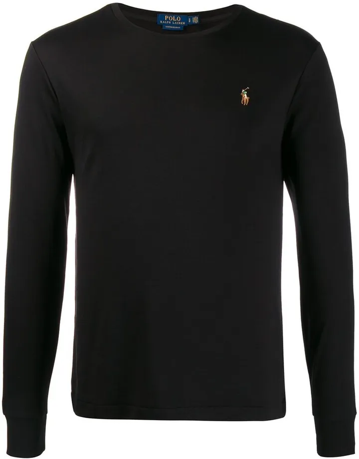 logo embroidered long-sleeve T-shirt