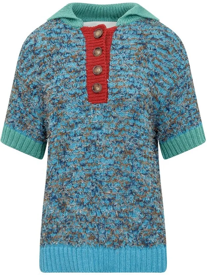 Andersson Bell Yosemite Ribbed Knit Polo Shirt