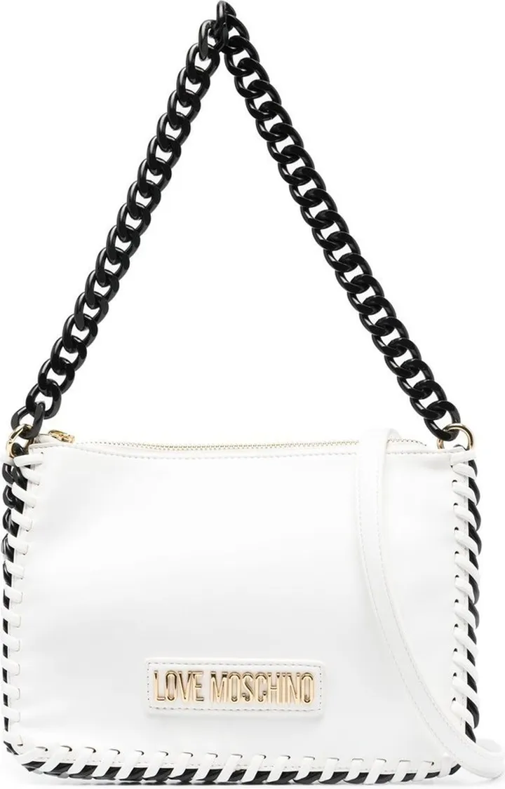 Chain-Link Trim Shoulder Bag