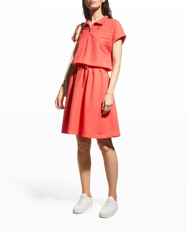 Cotton-Blend Pique Tennis Dress