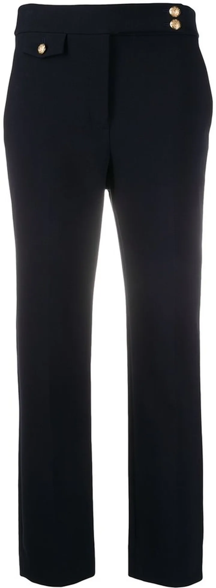 Renzo embossed button detail trousers