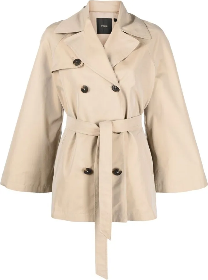 Double-Breasted Short Trench