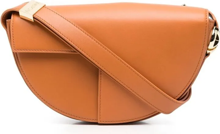 Logo-Plaque Leather Shoulder Bag
