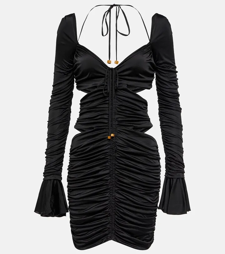 Ruched cutout minidress