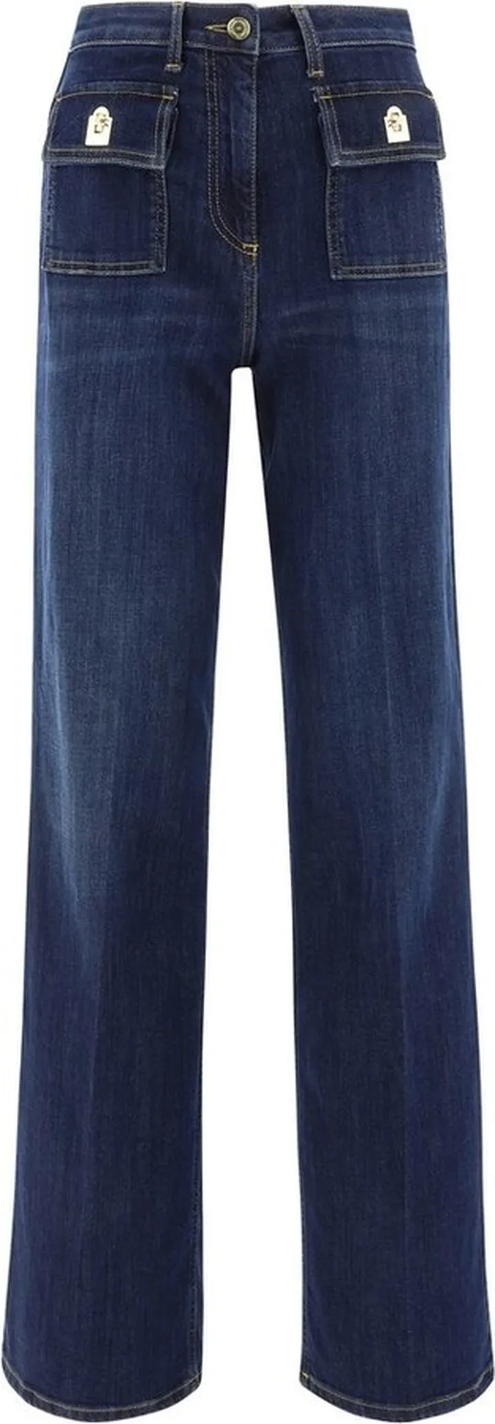 Elisabetta Franchi High Waist Palazzo Trousers