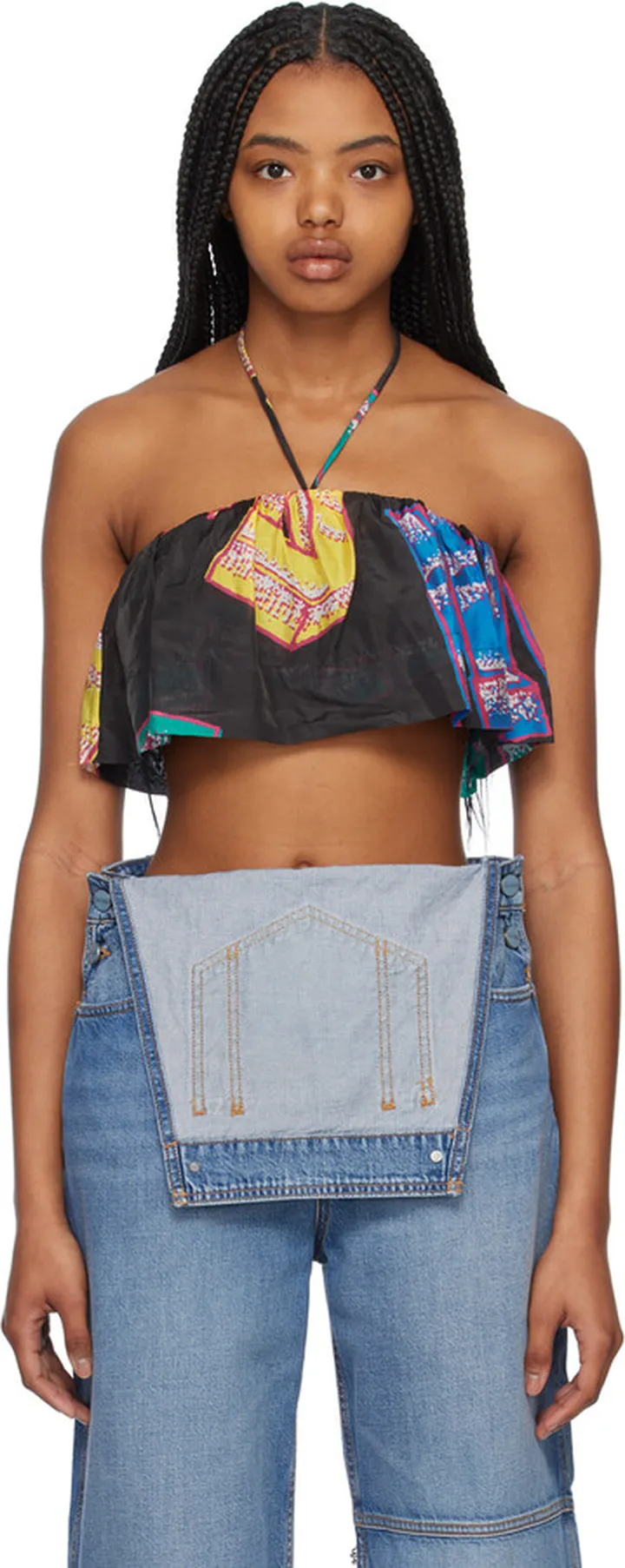 GANNI Black Graphic Camisole