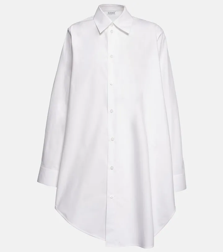 Embroidered cotton poplin minidress