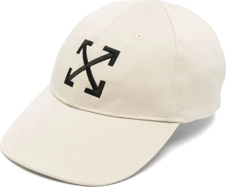 Arrows-embroidered cotton cap