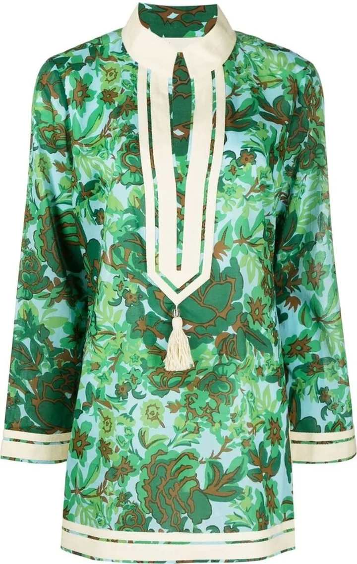 Floral-Print Tunic Top