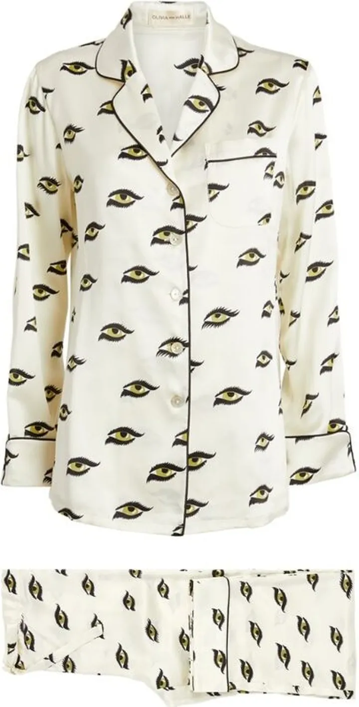 Olivia Von Halle Silk Lila Pyjama Set