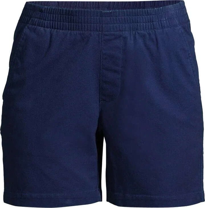 Lands' End Women's Plus Size Pull On 7" Knockabout Chino Shorts