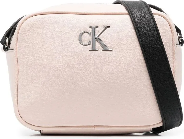 Logo-Plaque Grained Crossbody Bag