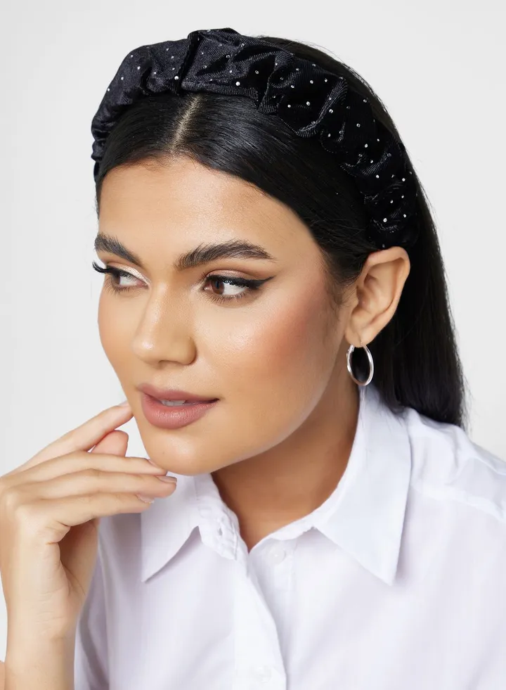 Scrunchie Embellished Headband