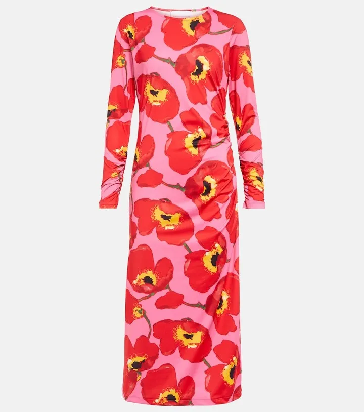 Floral printed midi dress