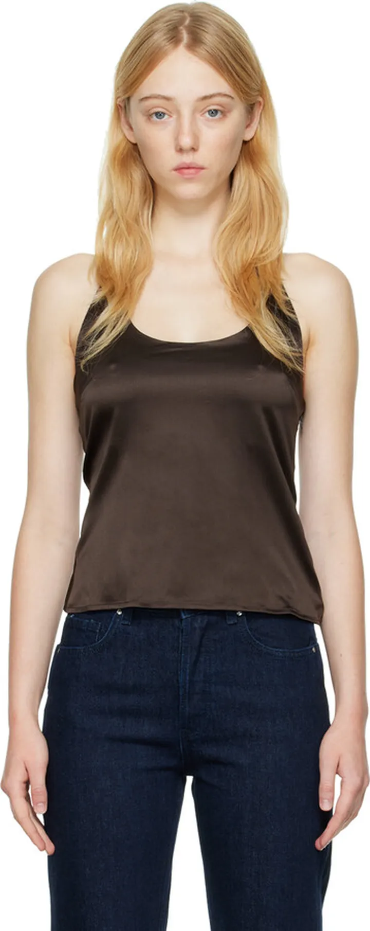 ANINE BING Brown Alain Camisole