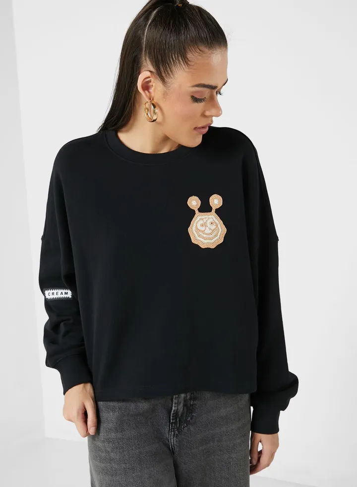 Crochet Badge Sweatshirt