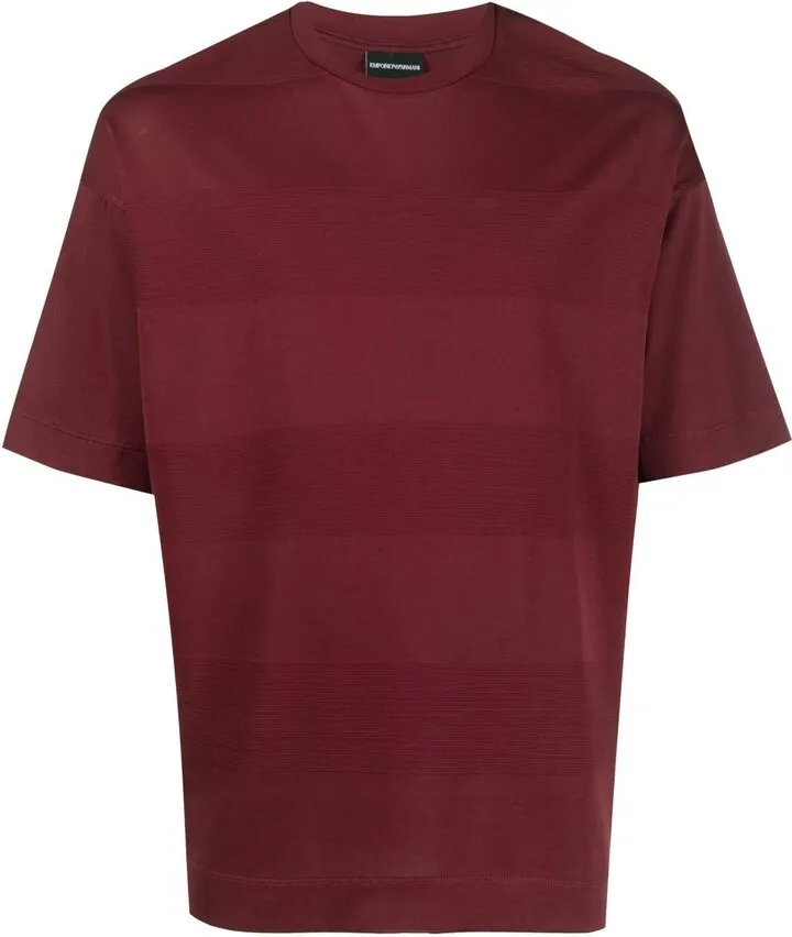 logo-print striped T-shirt