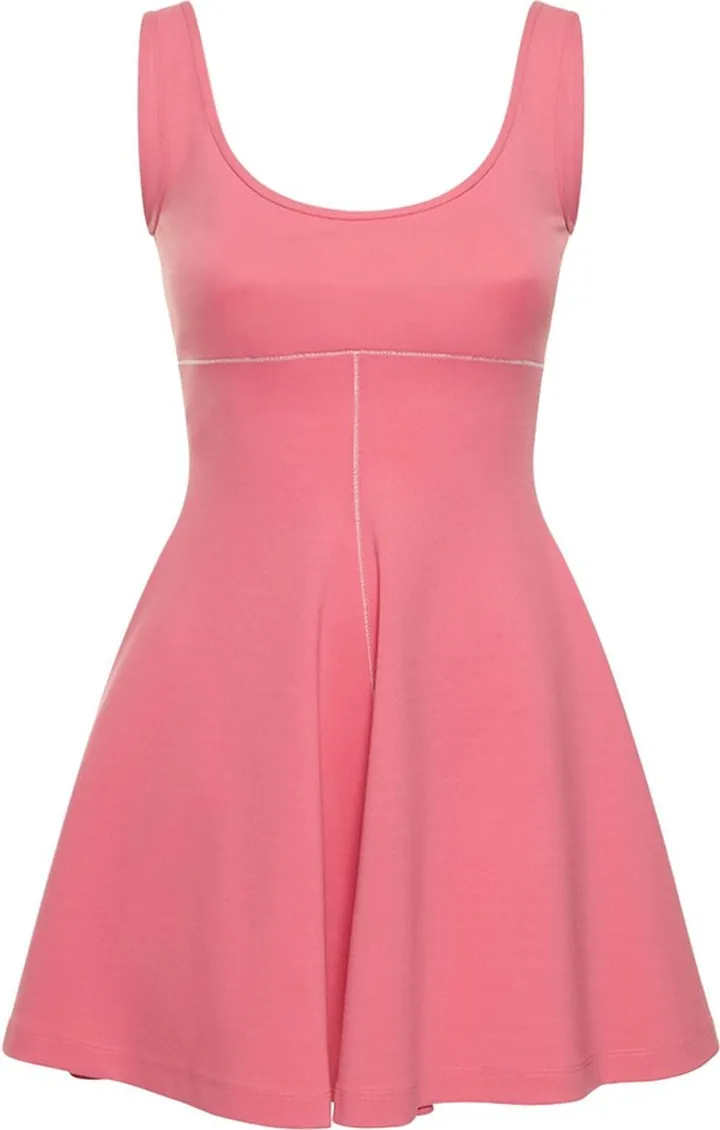 Stretch interlock mini dress
