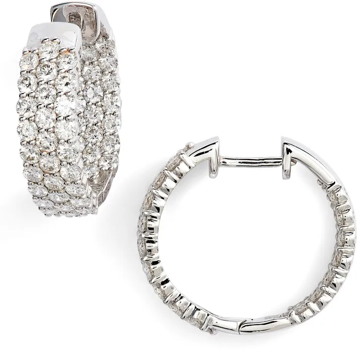 Diamond Hoop Earrings