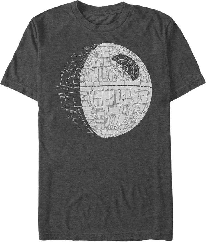 Men's Star Wars Light Side of the Death Star T-Shirt - Charcoal Heather - 2X Large