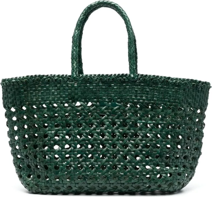 Nantucket woven leather tote bag