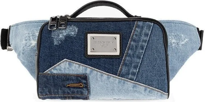 Dolce & Gabbana Patchwork Distressed Belt Bag
