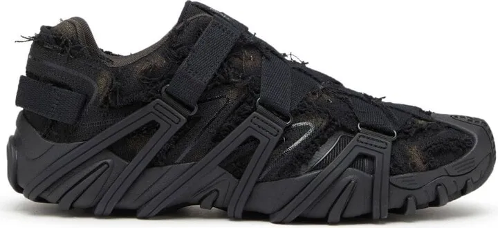 Distressed-Effect Low-Top Sneakers