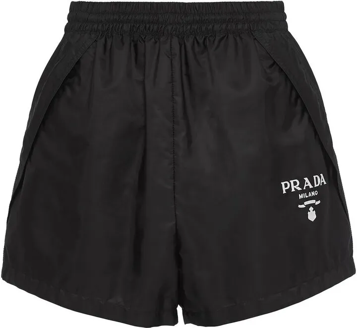 Re-Nylon logo-embroidered shorts