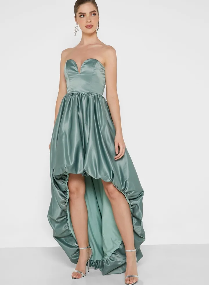 Strapless High Low Dress