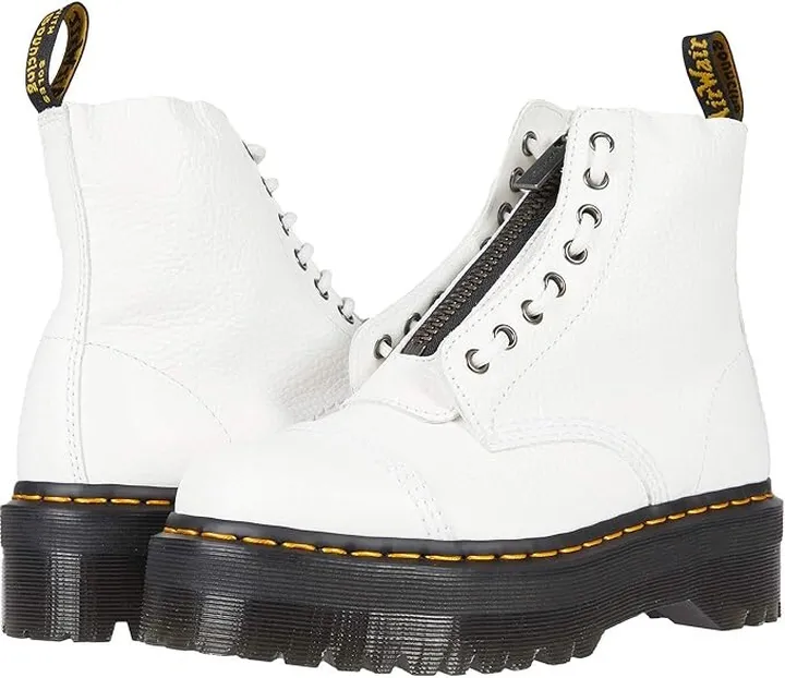 Dr. Martens Sinclair Platform (White Milled Nappa Leather) Women's Shoes