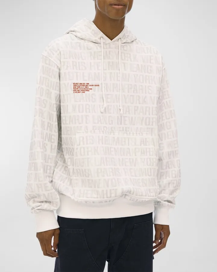 Men's Allover-Logo Pullover Hoodie