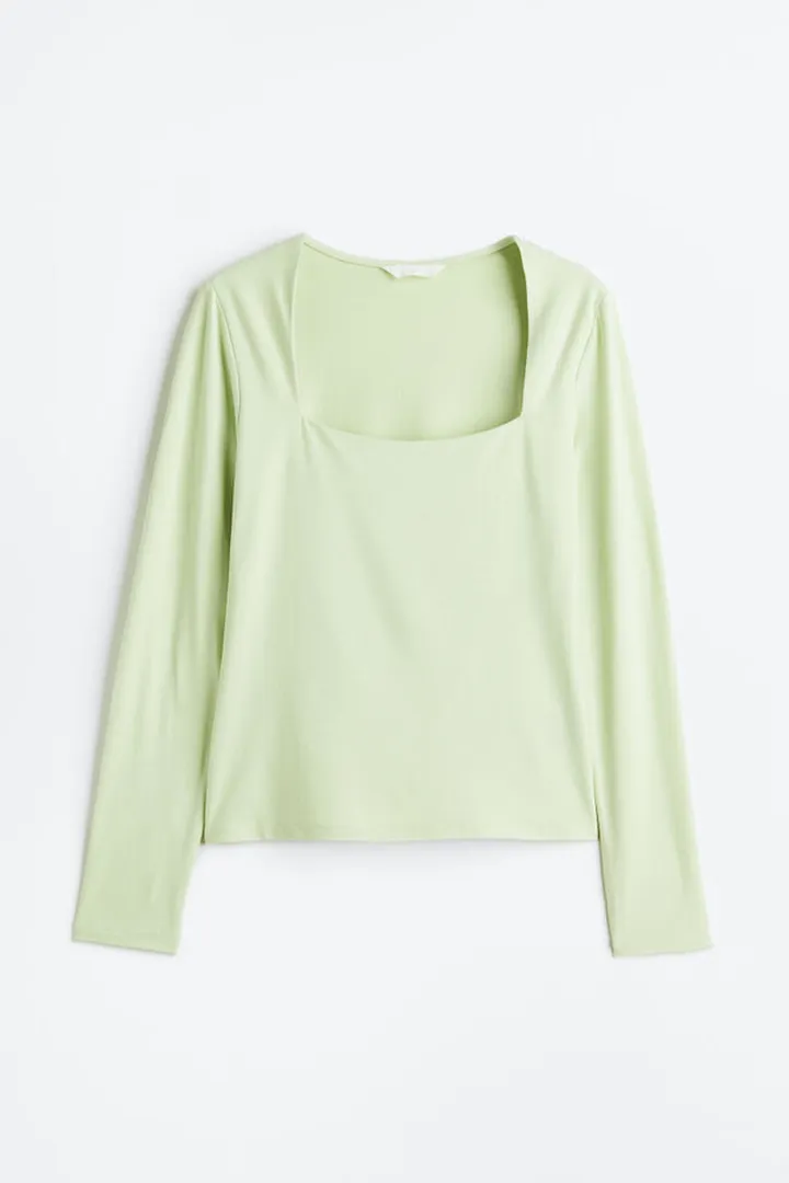 Long-sleeved Jersey Top