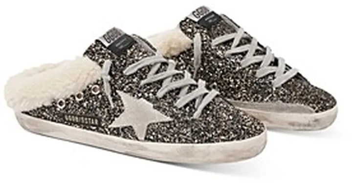 Golden Goose Deluxe Brand Women's Super-Star Glitter Mule Sneakers