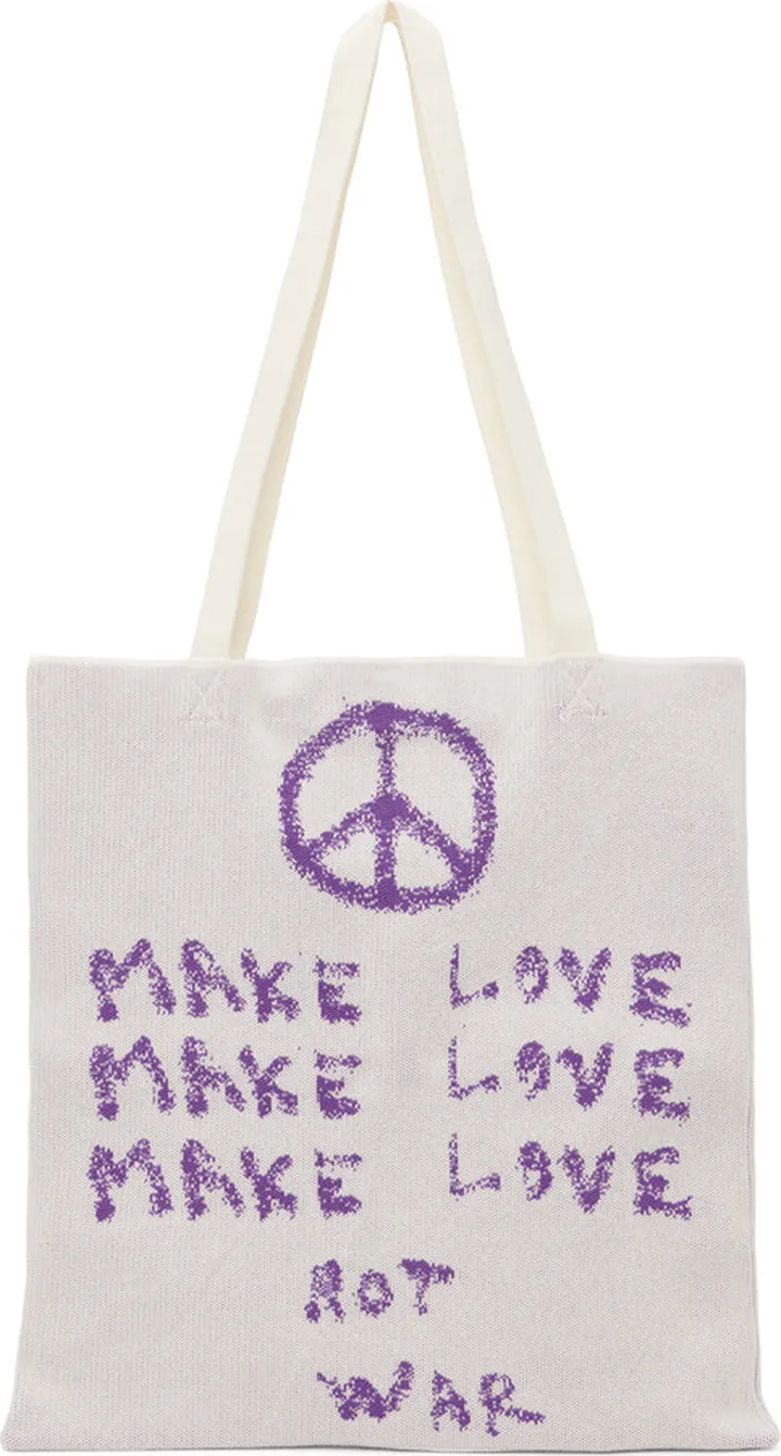 Carne Bollente Beige 'Make Love Not War' Tote