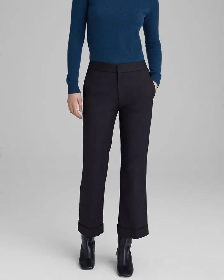 Cropped Kick Flare Pants