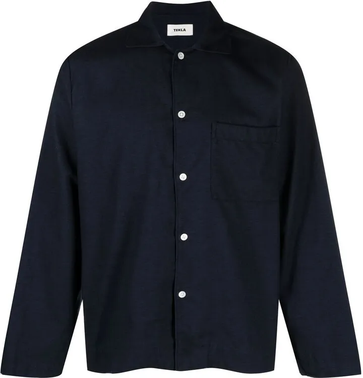 Long-Sleeved Organic Cotton Pajama Shirt